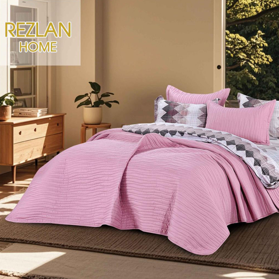 Summer Bed Spread – 100% Cotton Available in single half 4Pcs and king size 6Pcs