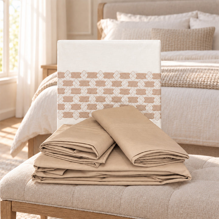 100% Cotton Bed Set – Pink