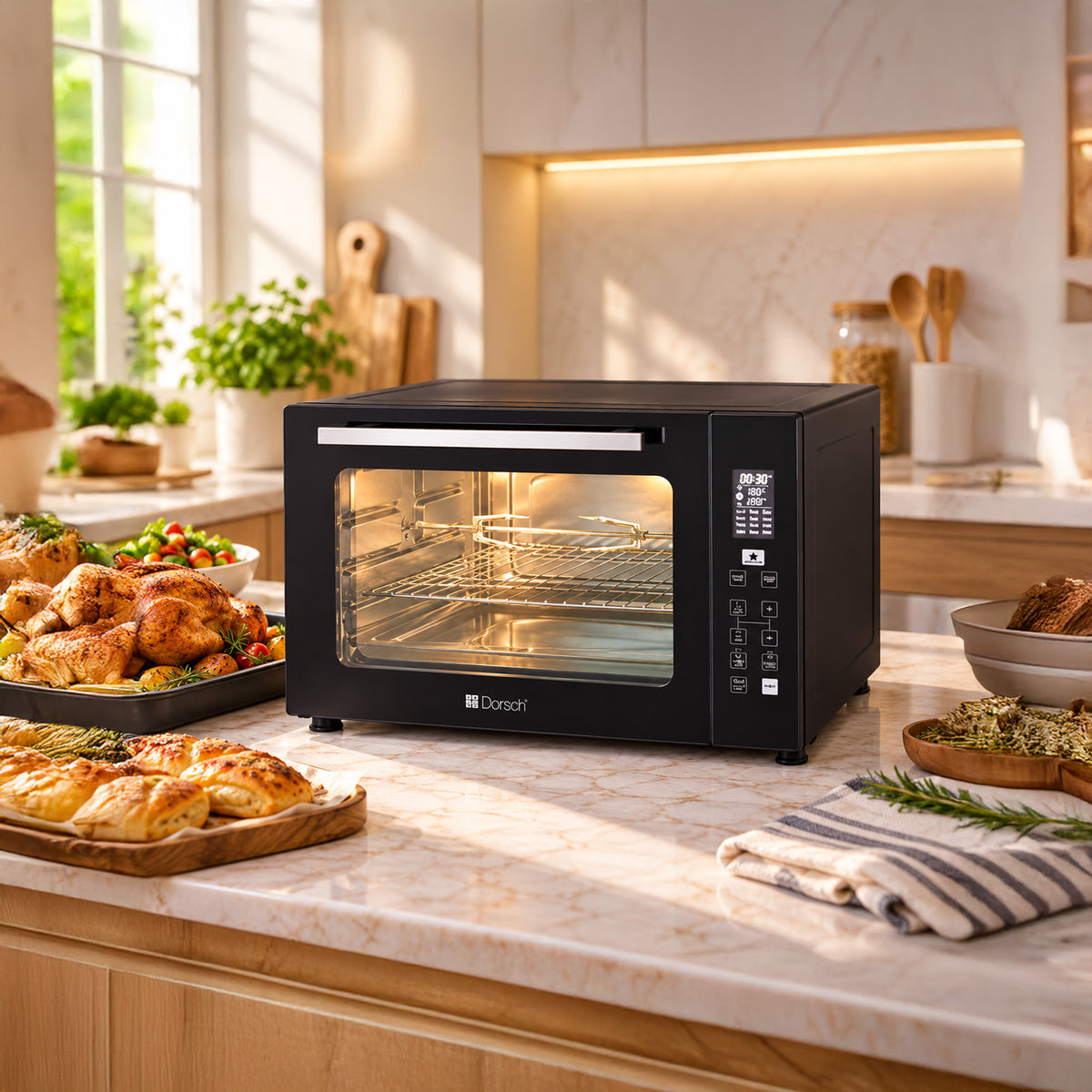 Electric Oven Dorsch 1800W – 48L Digital Touch Screen | DH-07860