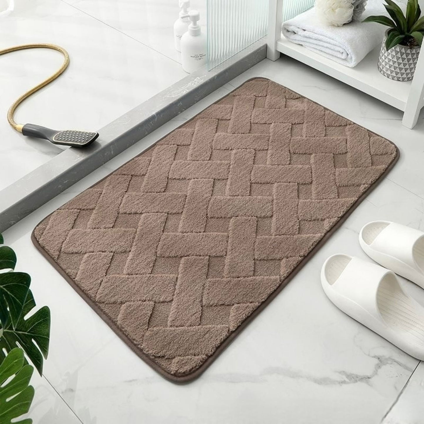 Faux Fur Door Mat | Anti-Slip & Washable | 80×50cm