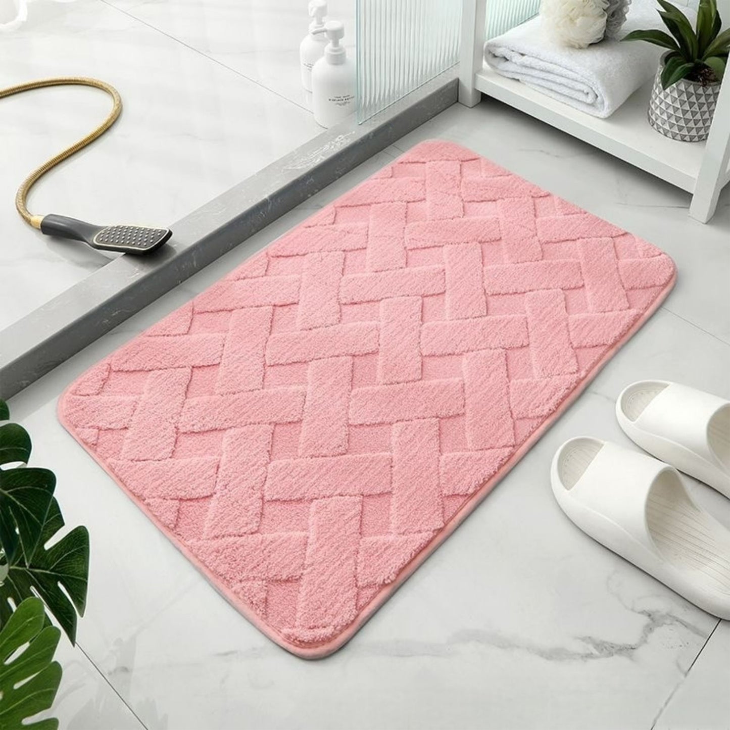 Faux Fur Door Mat | Anti-Slip & Washable | 80×50cm