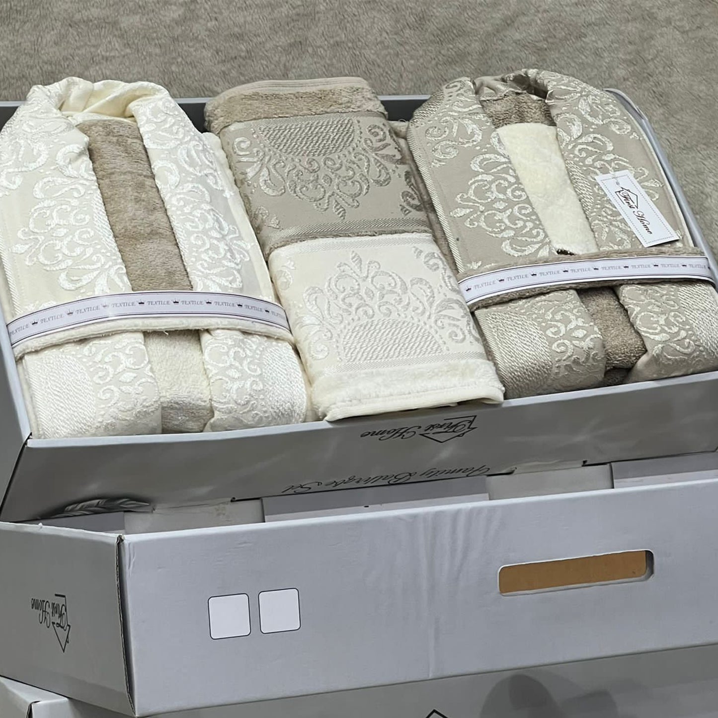 Bathrobe Set | Bridal | Heavy Jacquard | 9 Pieces