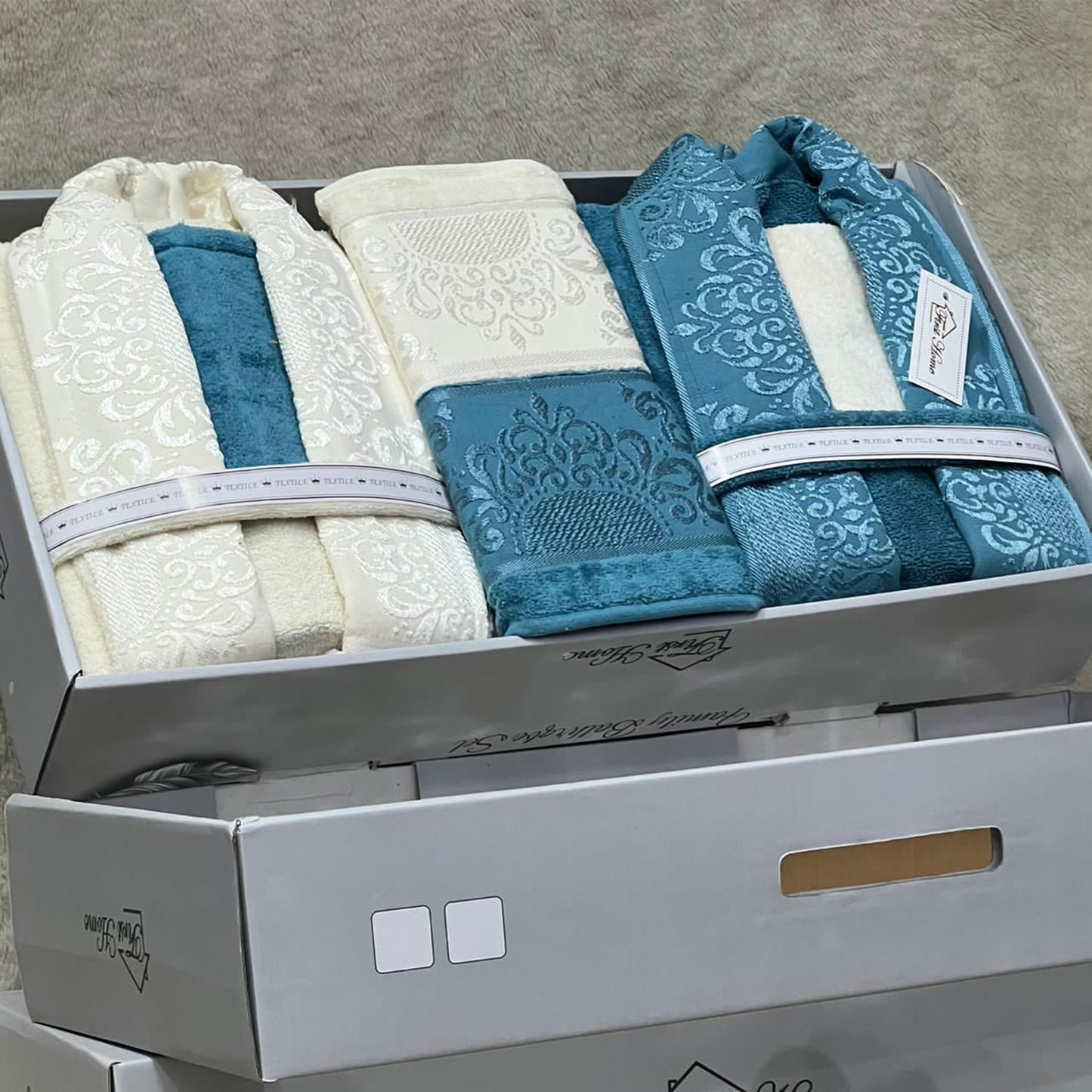 Bathrobe Set | Bridal | Heavy Jacquard | 9 Pieces
