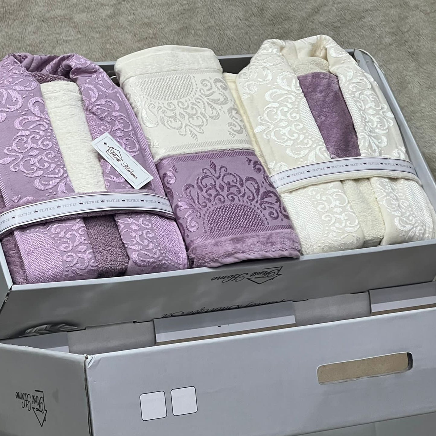 Bathrobe Set | Bridal | Heavy Jacquard | 9 Pieces