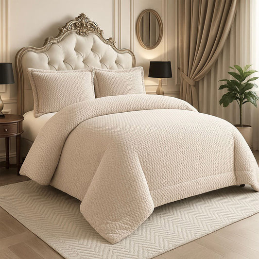 Winter Coverlet Set | Mohair Embossed | King & Single Half Sizes