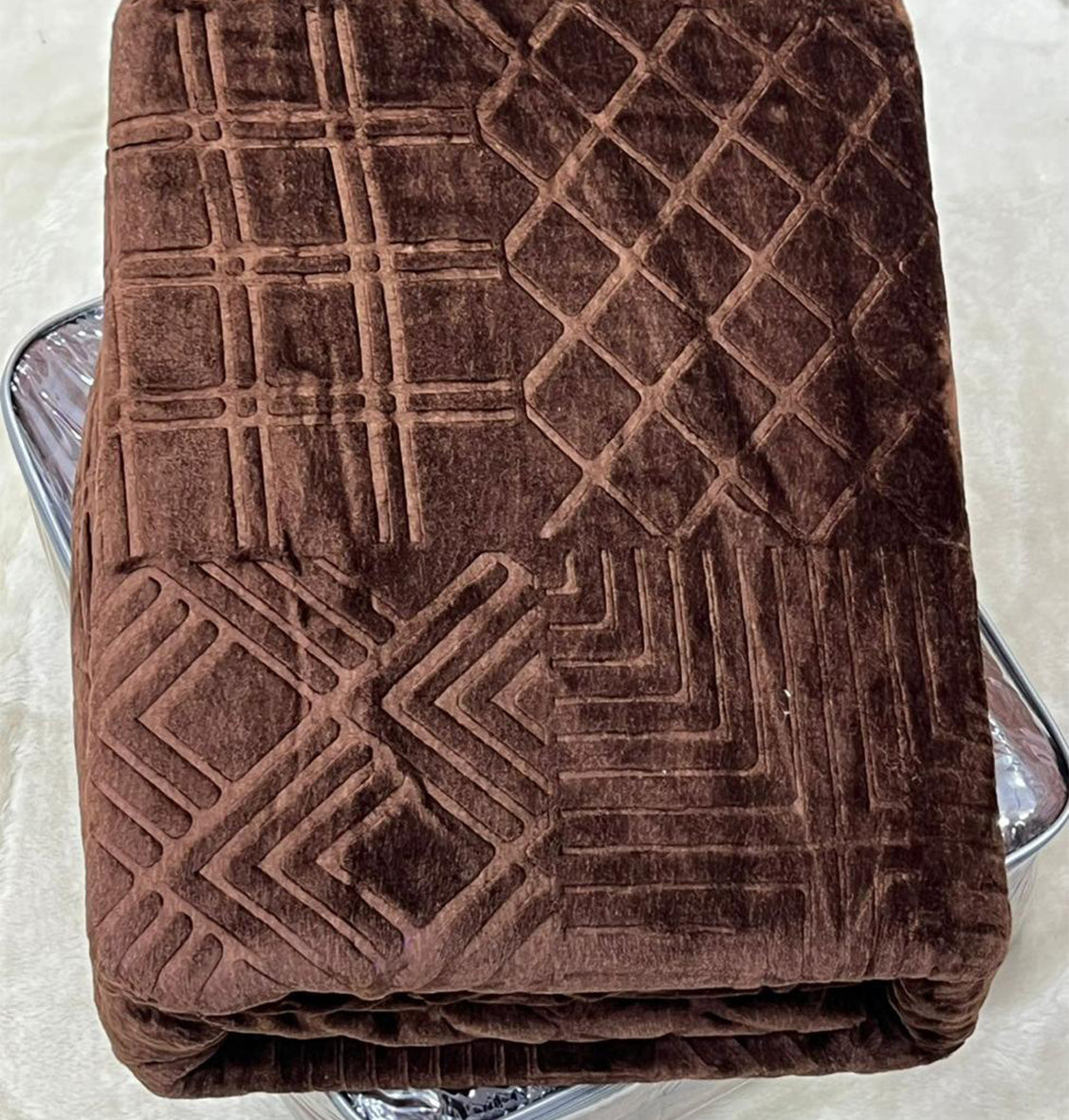 Embossed Winter Mohair Blanket – Single & Half Size (1 Piece)