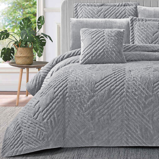 Winter mohair coverlet Set 7 Pieces Premium Soft Fabric Elegant Modern Design