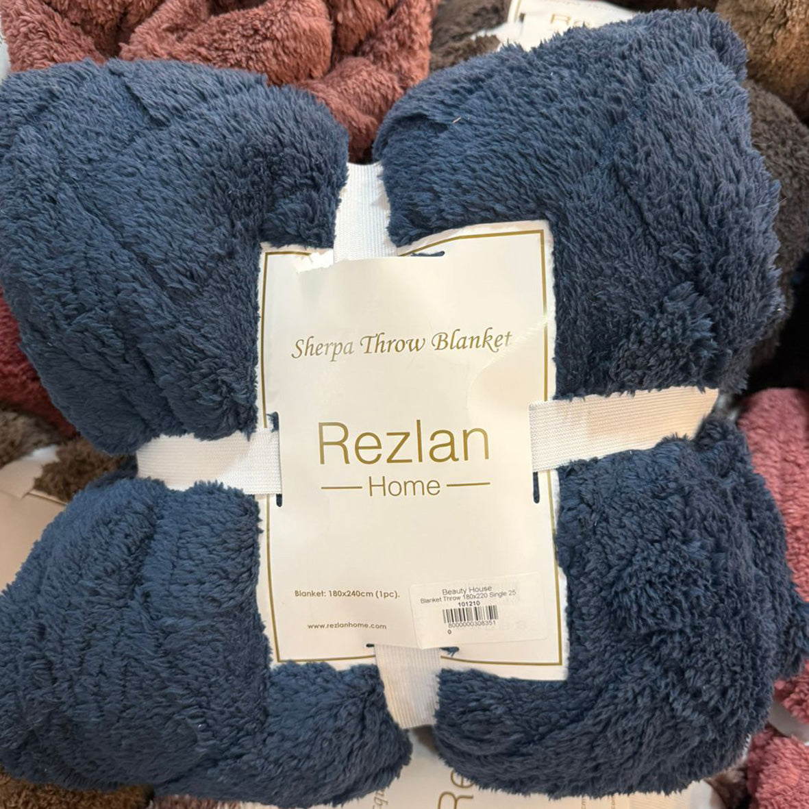 Sherpa Blanket Premium Fur-Lined Winter Blanket Available in Single Half & Double