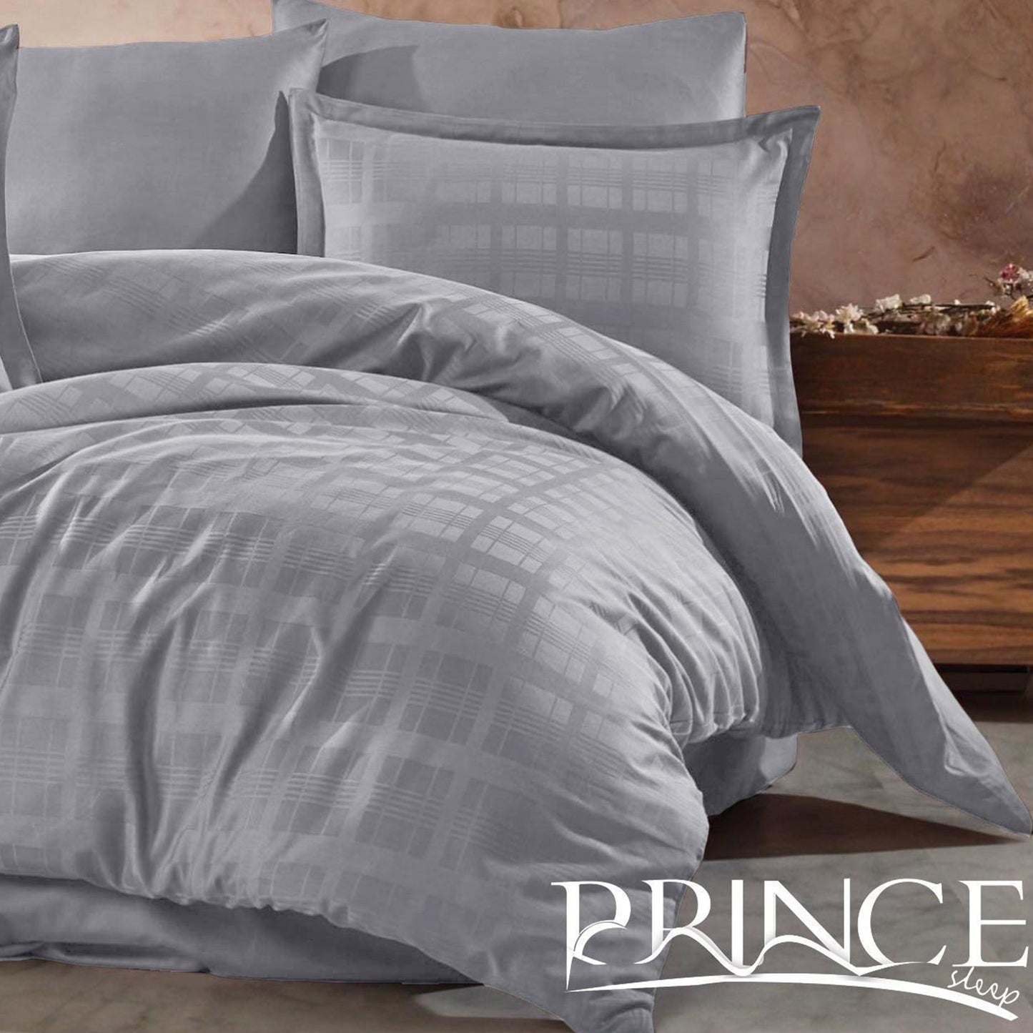 Bed set | Cotton 100% Jacquard | Available in 3 Sizes | Single half 3 pieces | Double size 4 pieces | King size 4 pieces