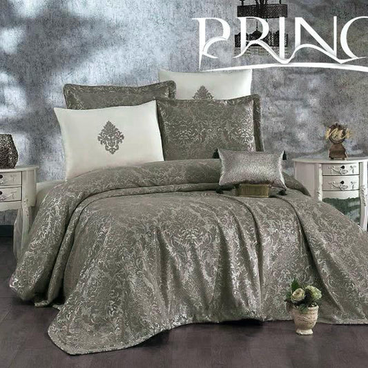 Bridal bed set collection pique 100% Cotton Jacquard King size 6Pcs