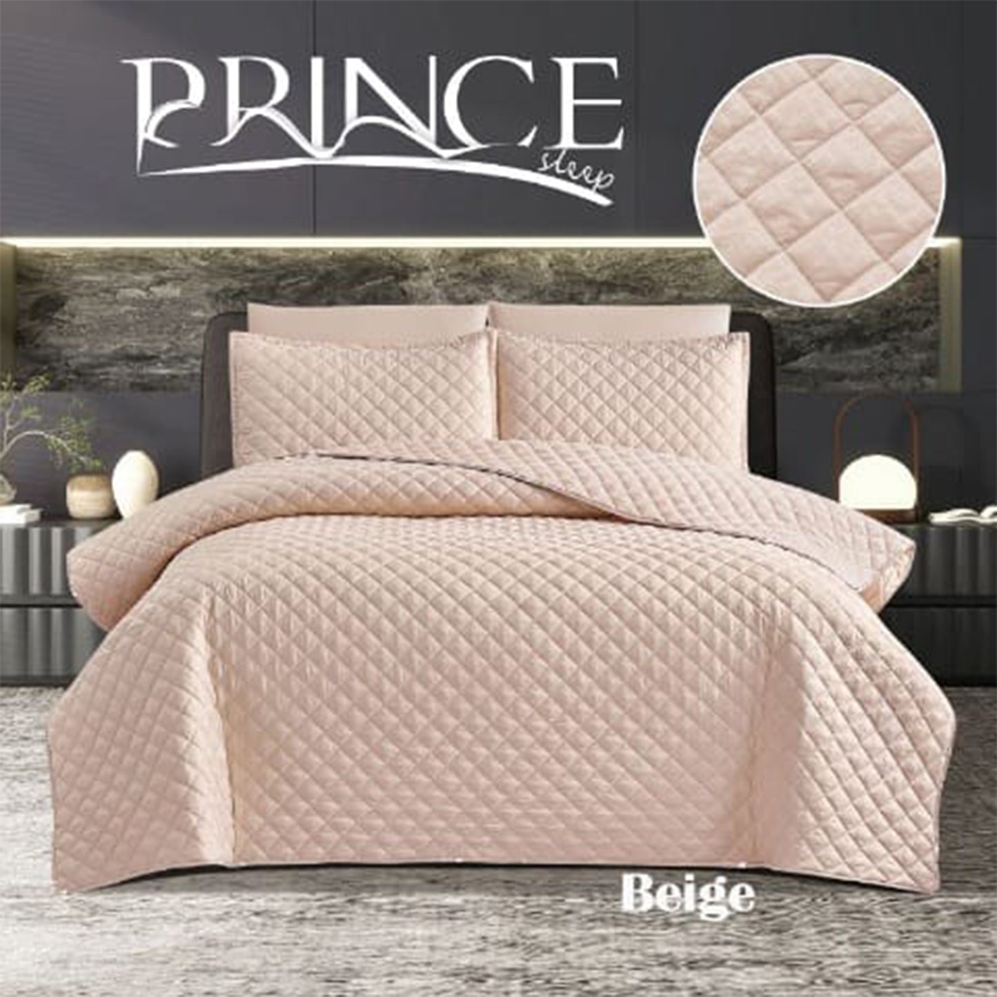 Bedspread | Microfiber | Available in 2 Sizes | Single Half 2 Pieces | King Size 3 Pieces
