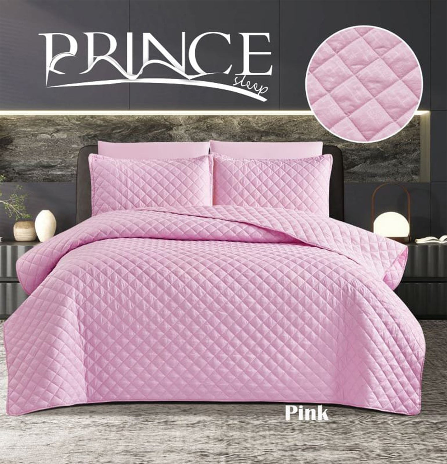 Bedspread | Microfiber | Available in 2 Sizes | Single Half 2 Pieces | King Size 3 Pieces