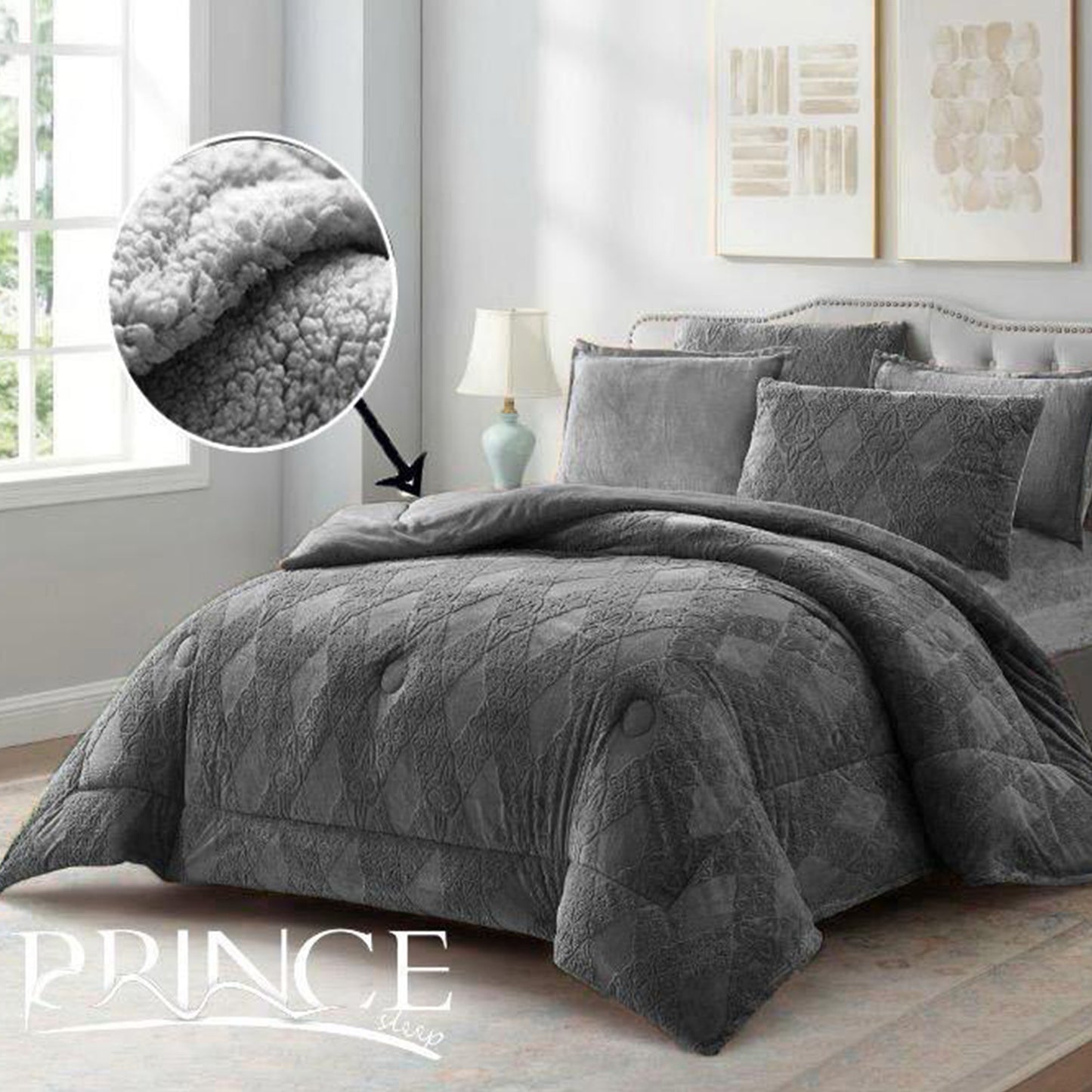 Winter Mohair Fur Coverlet Set | Soft, Warm & Elegant | Available in 2 Sizes