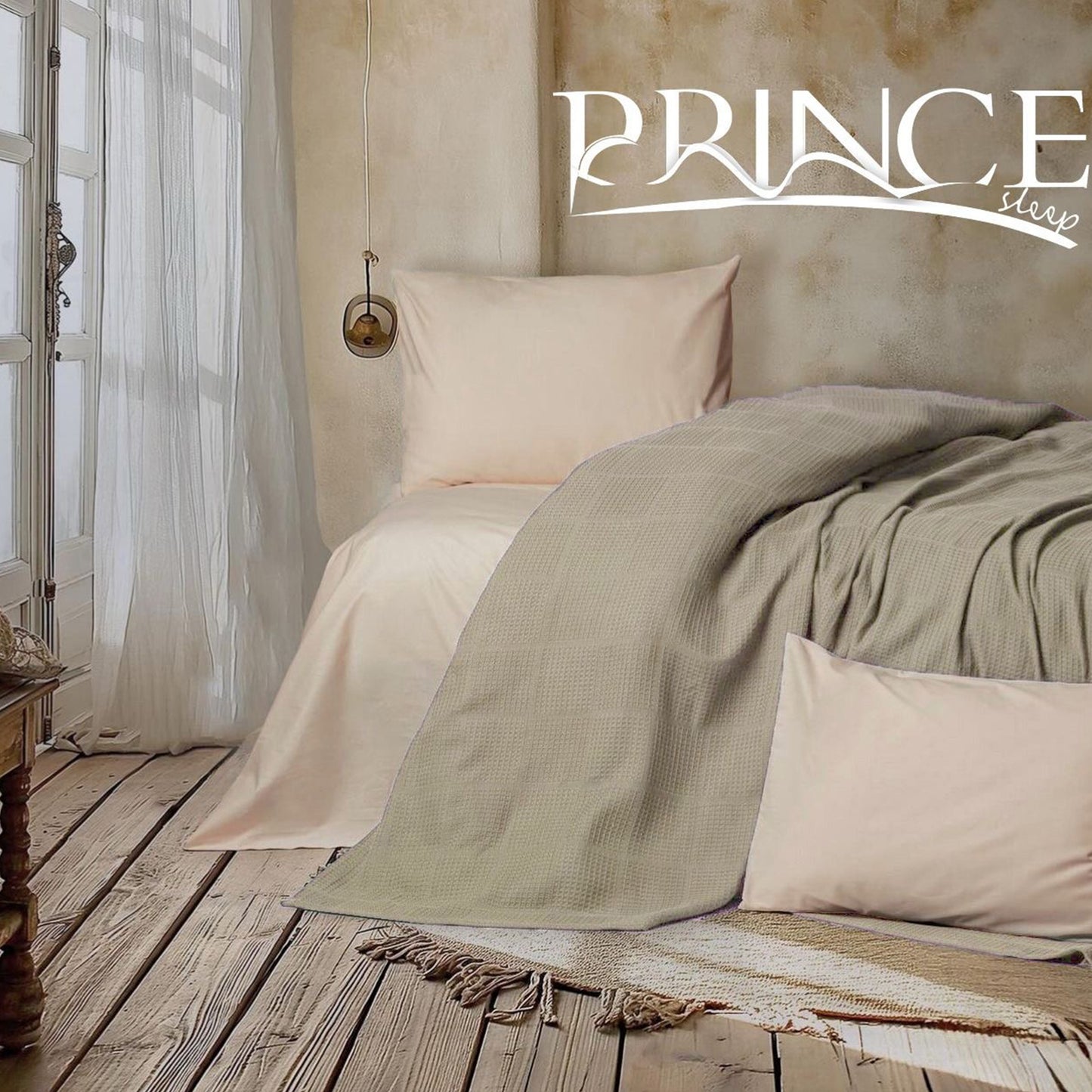 Piqué Bed Cover | Turkish Cotton 100% | Soft & Wash-Safe | Available in 2 Sizes