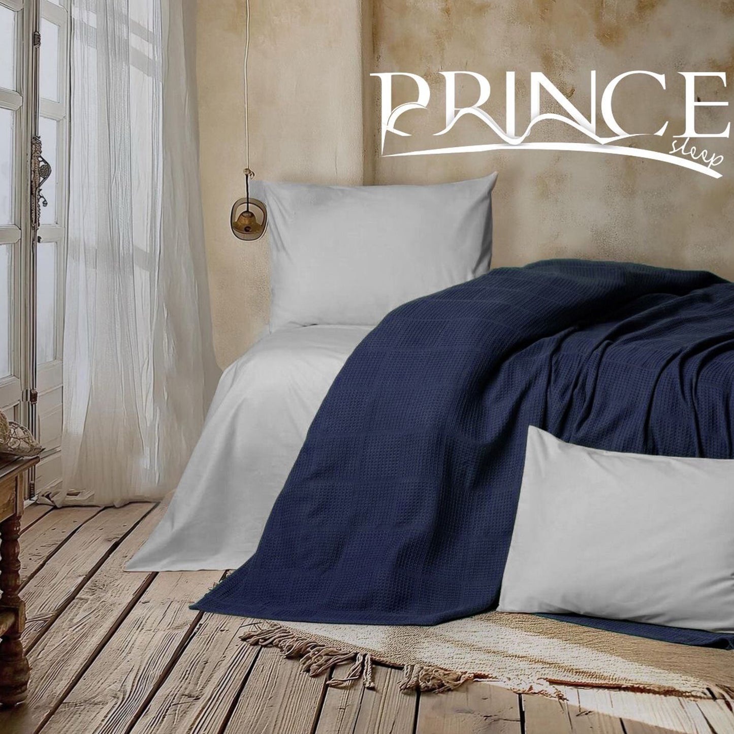 Piqué Bed Cover | Turkish Cotton 100% | Soft & Wash-Safe | Available in 2 Sizes