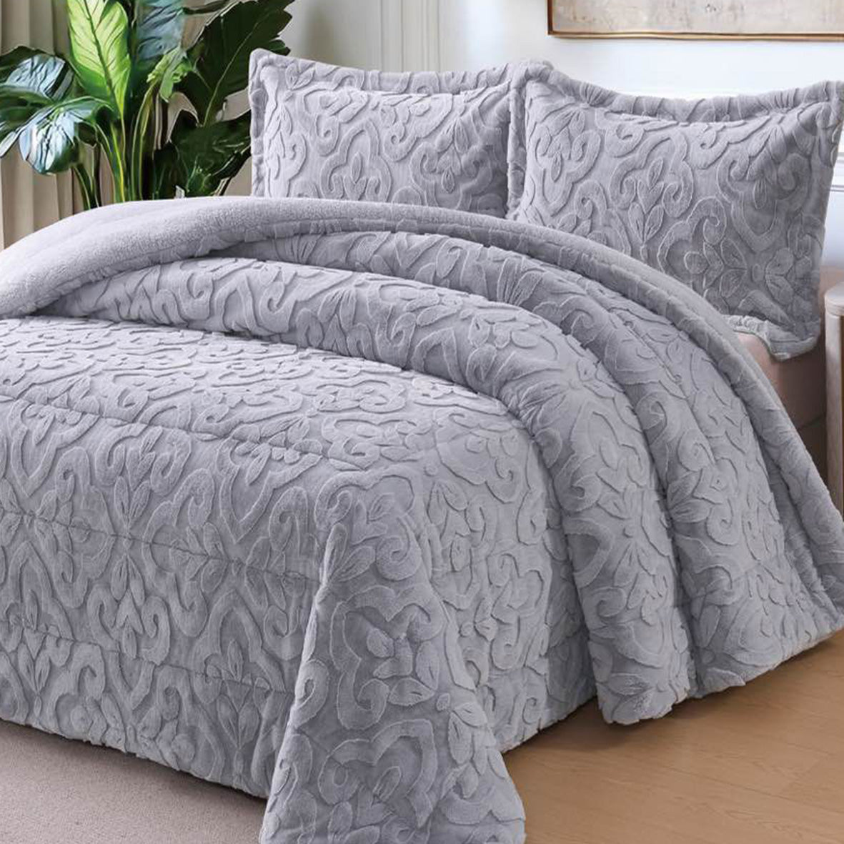 Rabbit Fur Jacquard Coverlet Premium Quality Available in Single Half & king Sizes