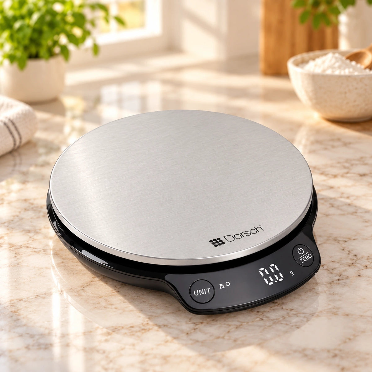 Digital Kitchen Scale Dorsch KS-201 – 5kg | DH-07980 — warm lifestyle product photo