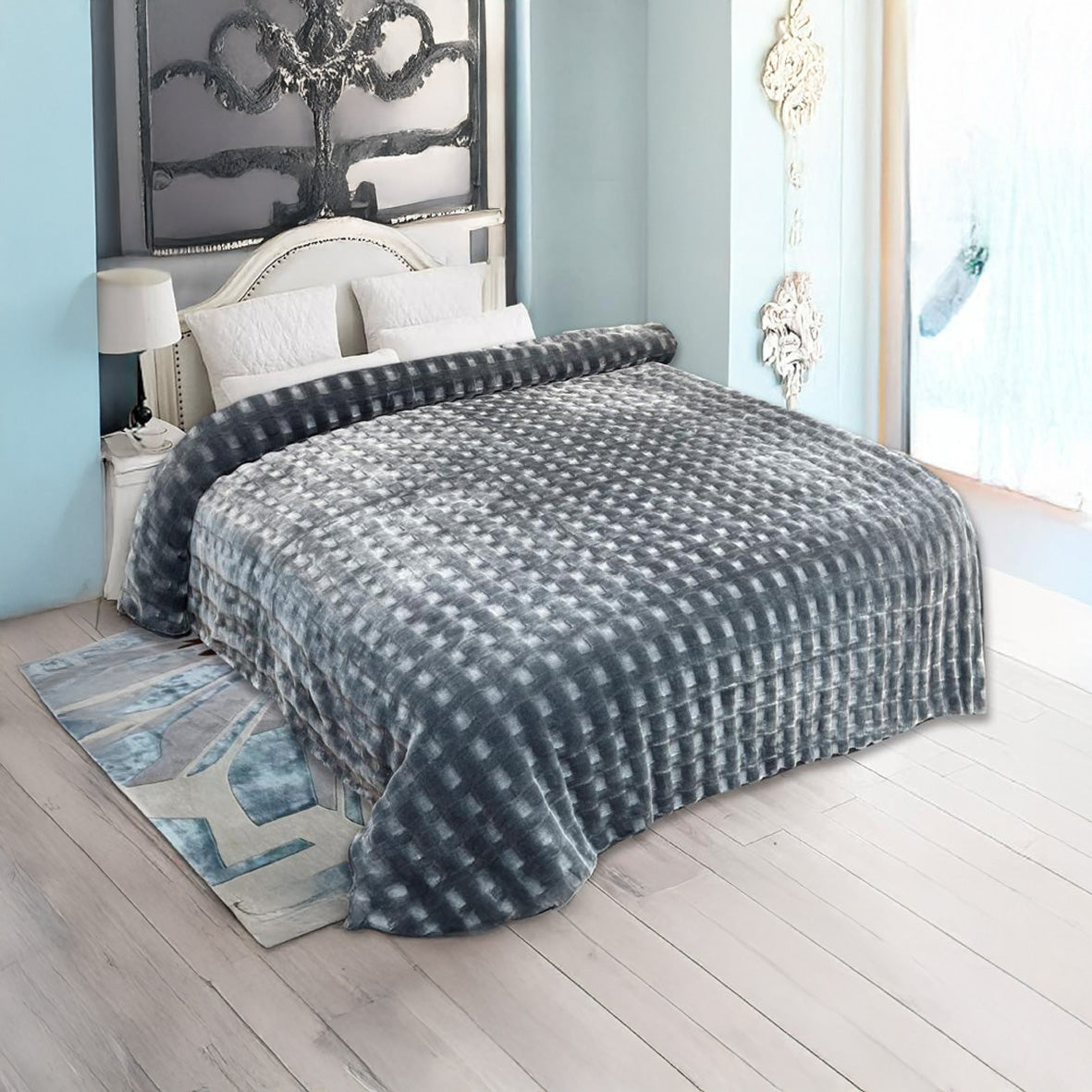 Super Soft Mohair Blanket – Gray