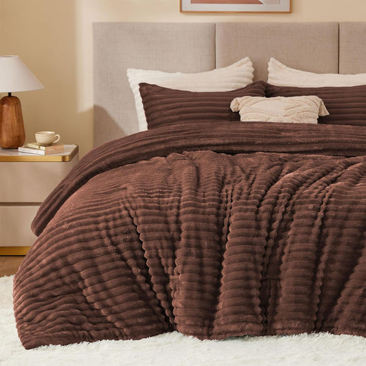 Winter Coverlet Mohair Fur Available in 2 Sizes: King 3pcs & Single Half 2pcs