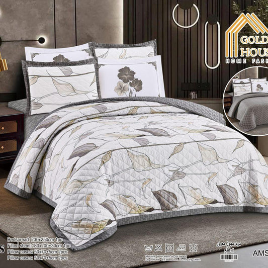 Bedspread | Microfiber | Available in 2 Sizes | Single half 4 pieces | King size 6 pieces