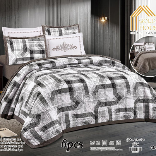 Bedspread | Microfiber | Available in 2 Sizes | Single half 4 pieces | King size 6 pieces