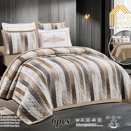 Bedspread | Microfiber | Available in 2 Sizes | Single half 4 pieces | King size 6 pieces