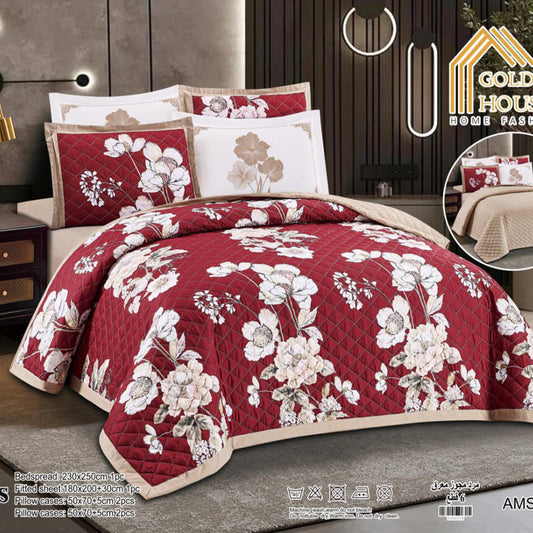 Bedspread | Microfiber | Available in Single half 4 pieces