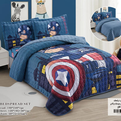 Bedspread | Microfiber | 4 Pieces | Single half 4 pieces