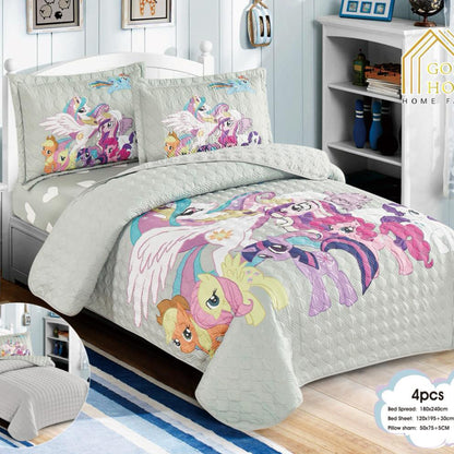 Bedspread | Microfiber | 4 Pieces | Single half 4 pieces
