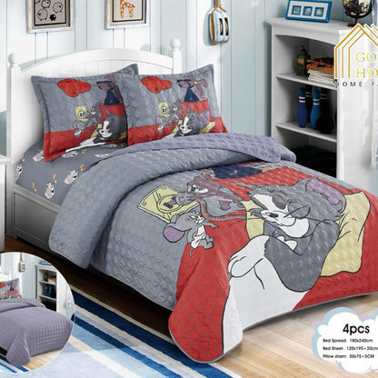 Bedspread | Microfiber | 4 Pieces | Single half 4 pieces