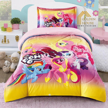 Kids Winter Coverlet Set | Disney Characters | Single Half | 2 Pieces | Velvet Face & Wool Back