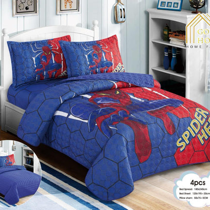 Bedspread | Microfiber | 4 Pieces | Single half 4 pieces