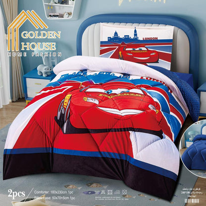 Kids Winter Coverlet Set | Disney Characters | Single Half | 2 Pieces | Velvet Face & Wool Back
