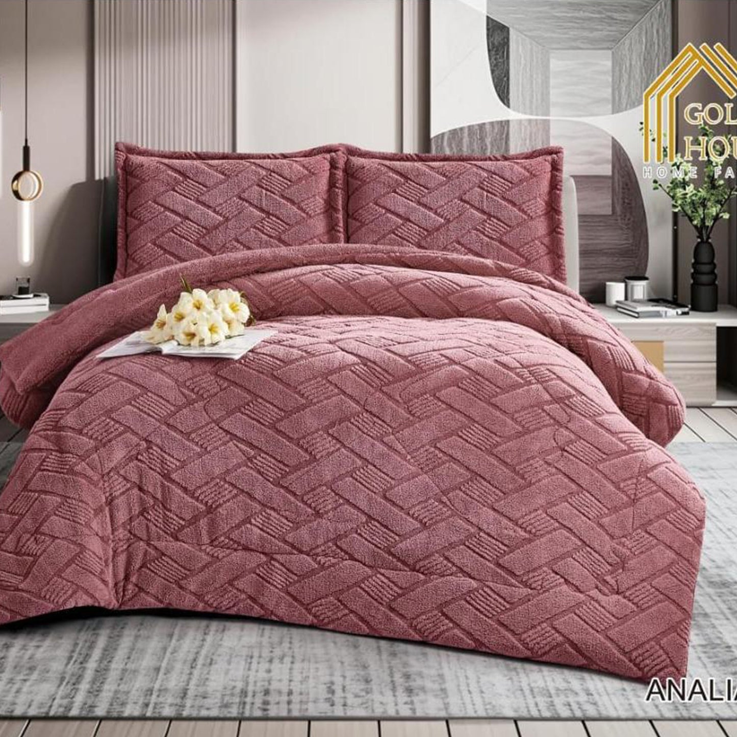 Winter Comforter Set | Mohair Embossed | Soft & Fluffy | Available in 2 Sizes