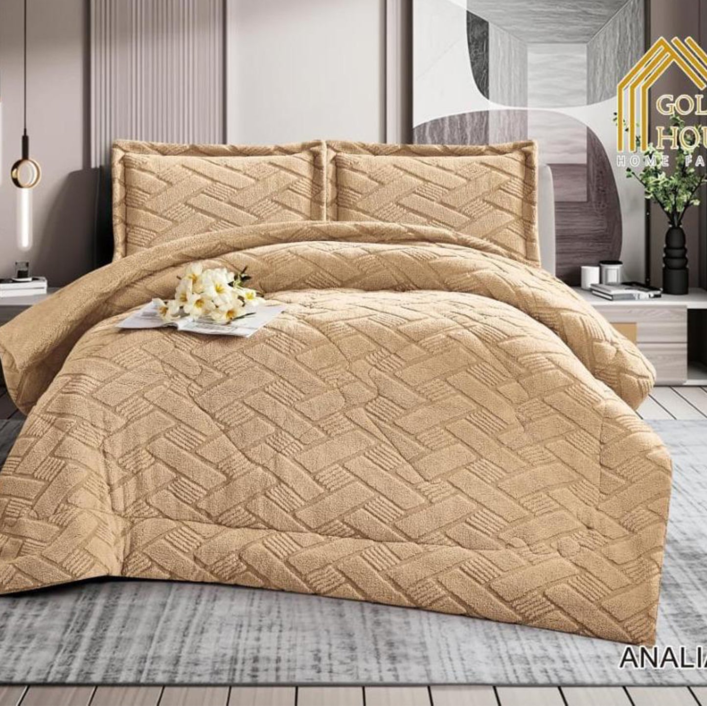 Winter Comforter Set | Mohair Embossed | Soft & Fluffy | Available in 2 Sizes