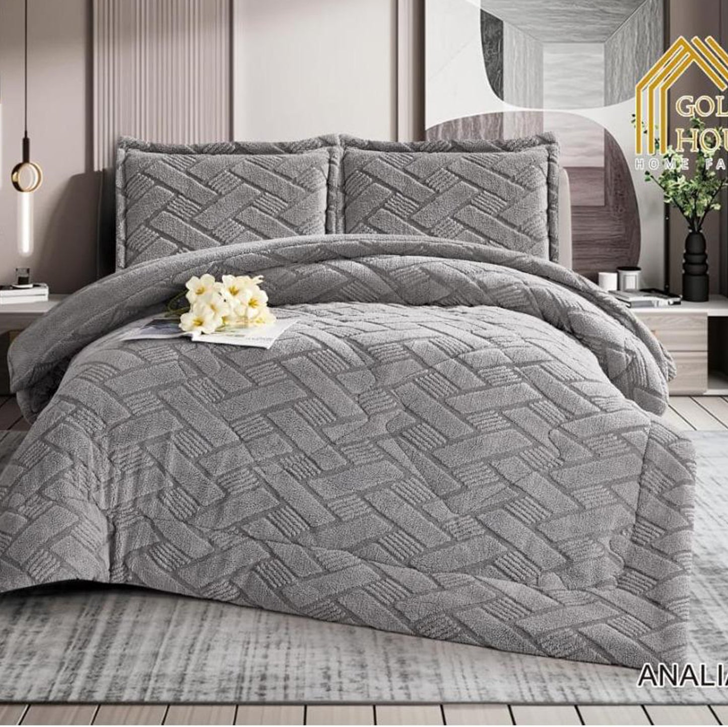 Winter Comforter Set | Mohair Embossed | Soft & Fluffy | Available in 2 Sizes