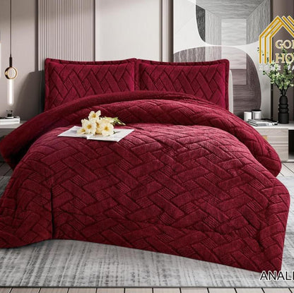 Winter Comforter Set | Mohair Embossed | Soft & Fluffy | Available in 2 Sizes