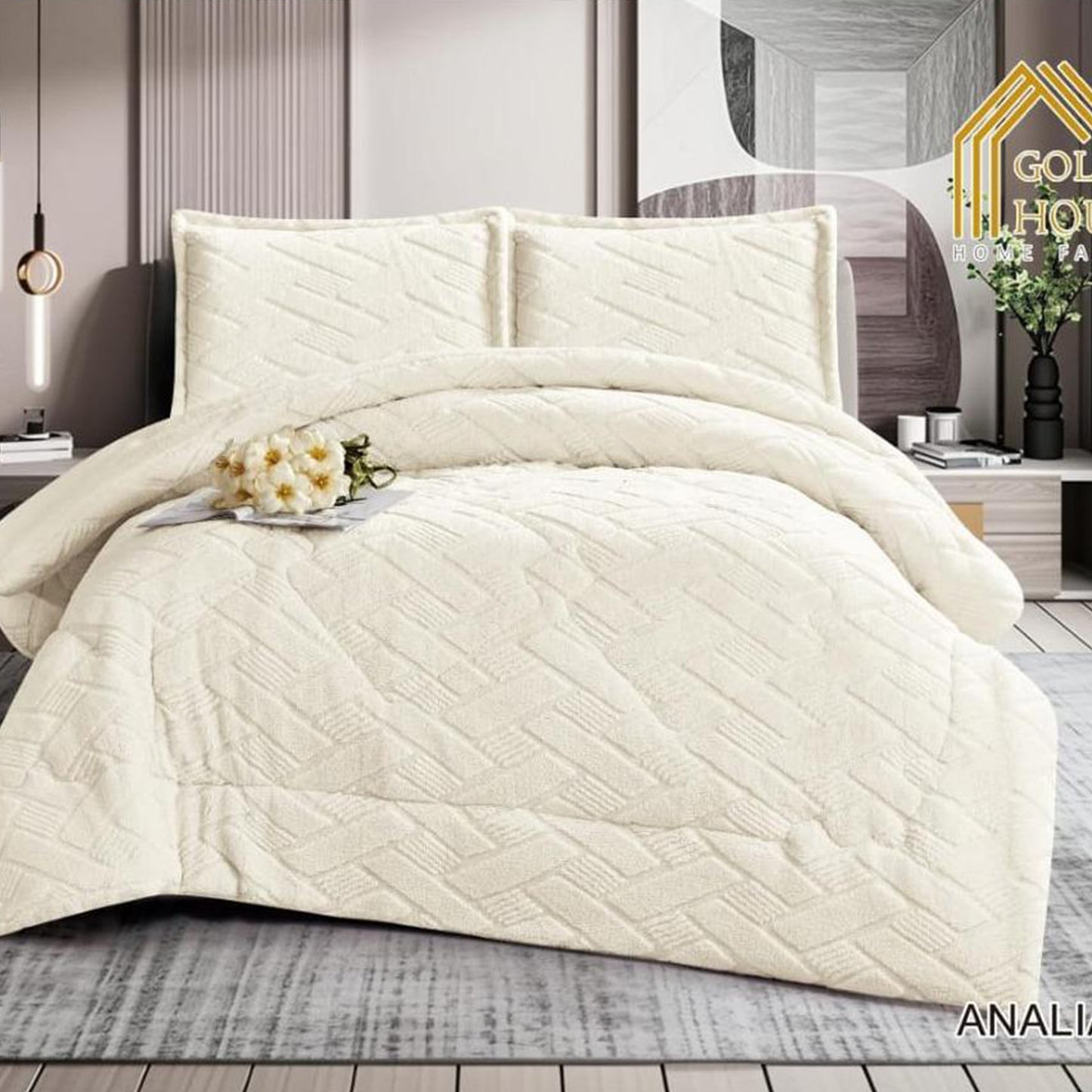 Winter Comforter Set | Mohair Embossed | Soft & Fluffy | Available in 2 Sizes