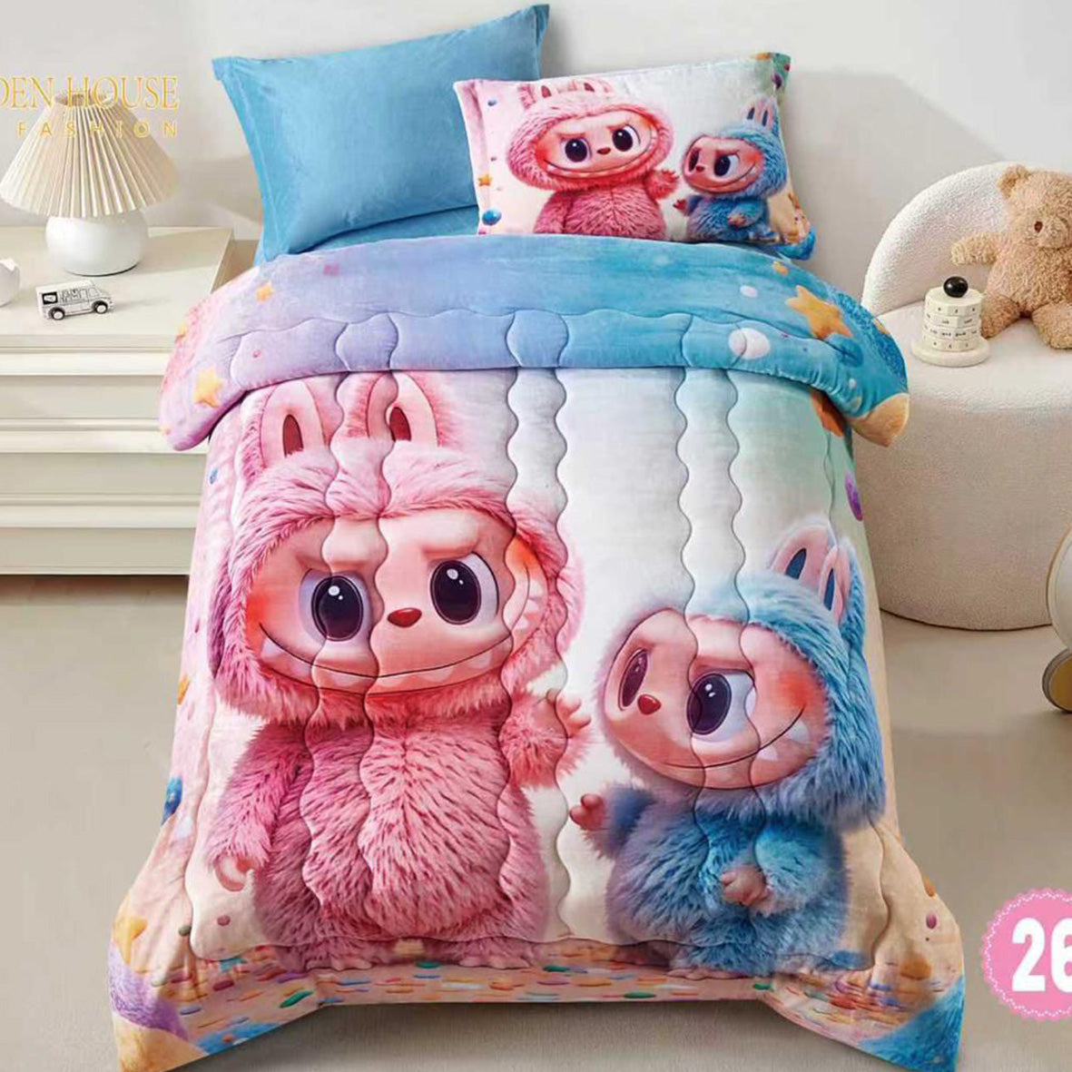 DISNEY Mohair Winter Coverlet – Single Half Size (4 Pieces)