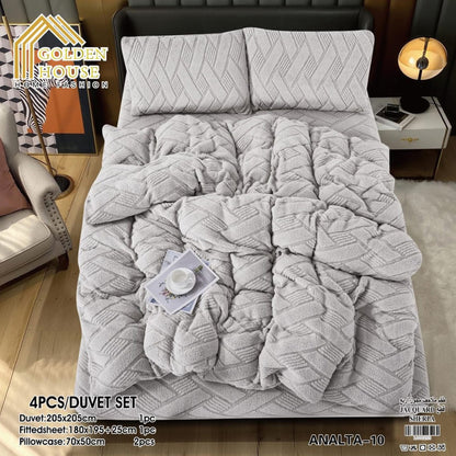 Winter Bed Set | Mohair Fabric | Soft & Warm | Available in 2 Sizes | Double 4 Pieces | Single Half 3 Pieces