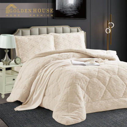 Winter Comforter Set | Mohair Embossed | Soft & Fluffy | Available in 2 Sizes