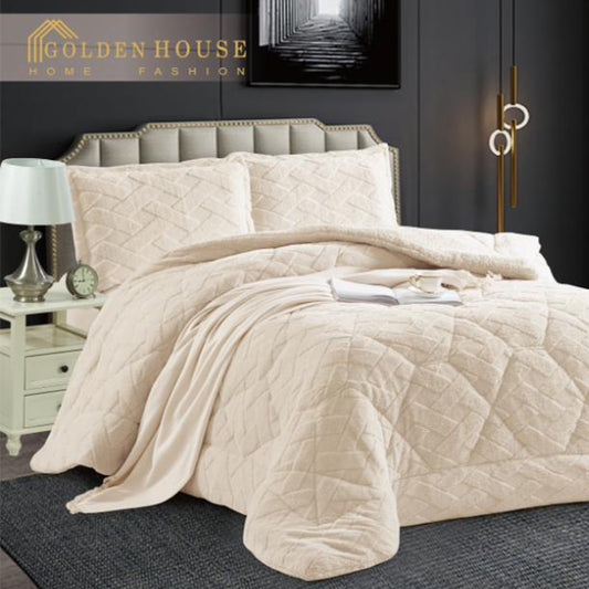 Winter Comforter Set | Mohair Embossed | Soft & Fluffy | Available in 2 Sizes