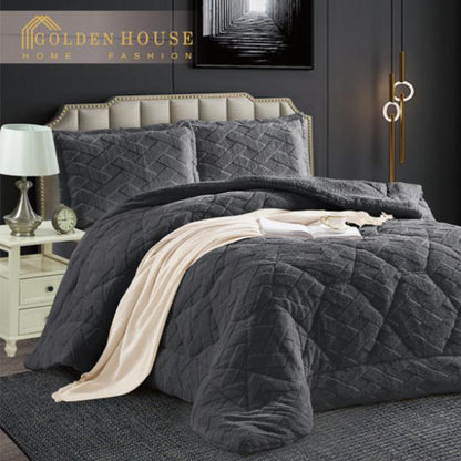 Winter Comforter Set | Mohair Embossed | Soft & Fluffy | Available in 2 Sizes