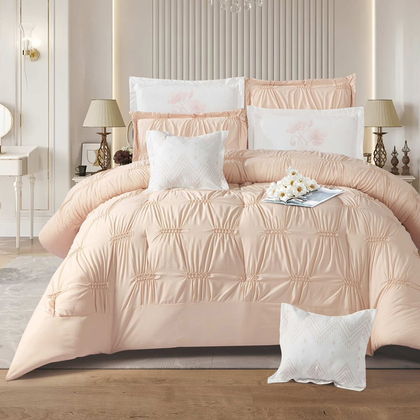 Bridal Comforter Set | Double Size | 8 Pieces | Digital Decor | Luxurious Bedding