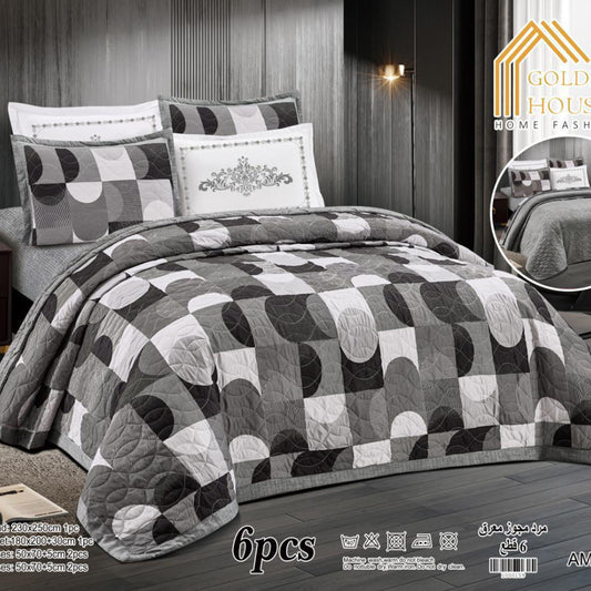 Bedspread | Microfiber | Available in 2 Sizes | Single half 4 pieces | King size 6 pieces