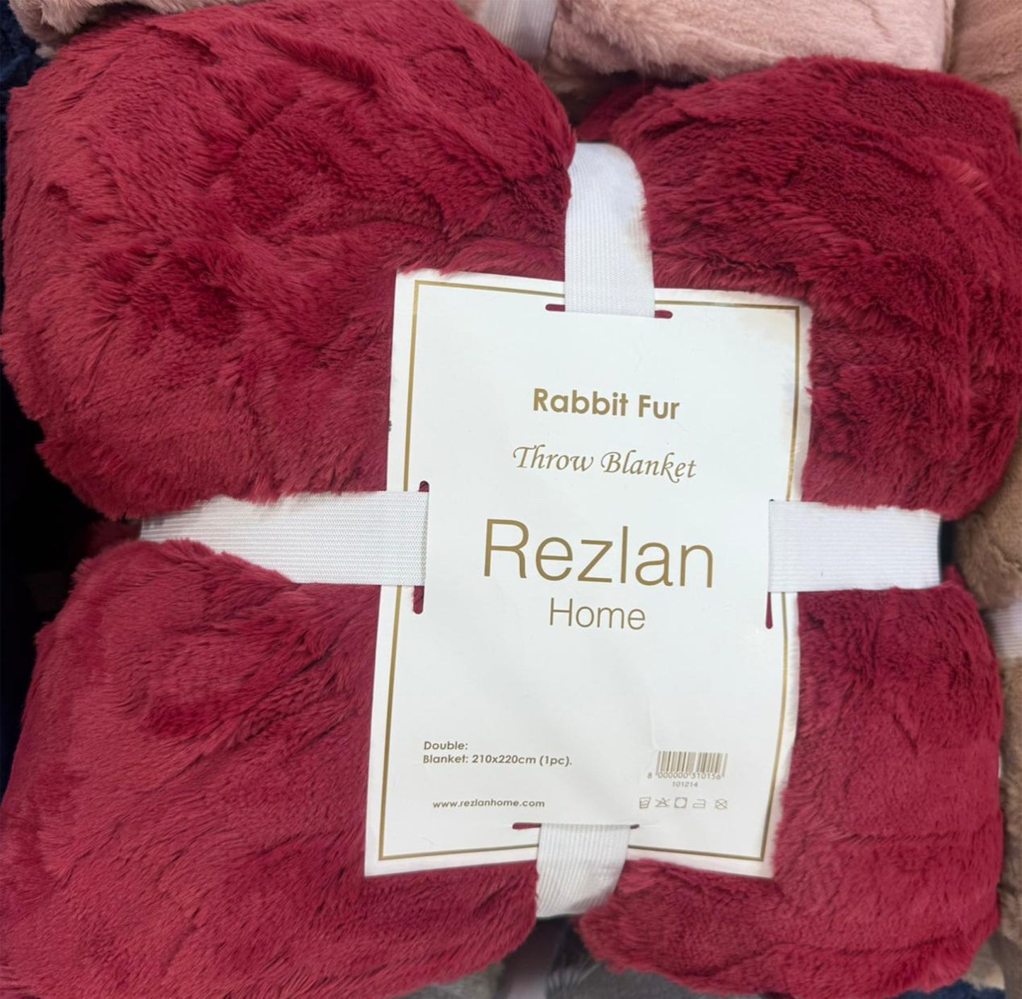 Rabbit Fur Throw Blanket | Ultra Soft & Warm | Available in 2 Sizes | Double & Single