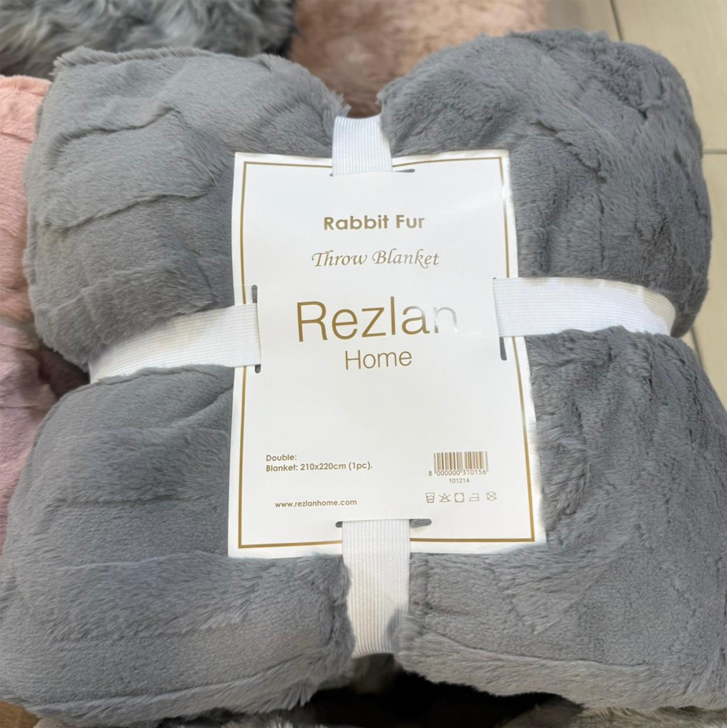 Rabbit Fur Throw Blanket | Ultra Soft & Warm | Available in 2 Sizes | Double & Single