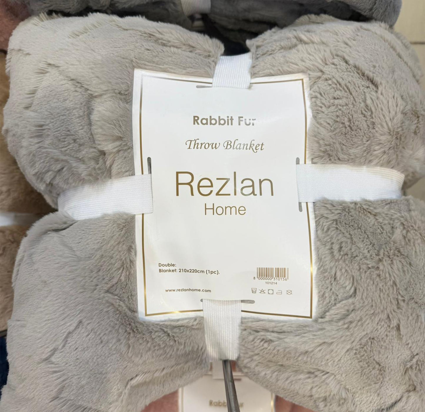 Rabbit Fur Throw Blanket | Ultra Soft & Warm | Available in 2 Sizes | Double & Single