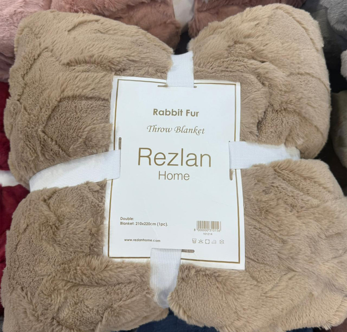 Rabbit Fur Throw Blanket | Ultra Soft & Warm | Available in 2 Sizes | Double & Single