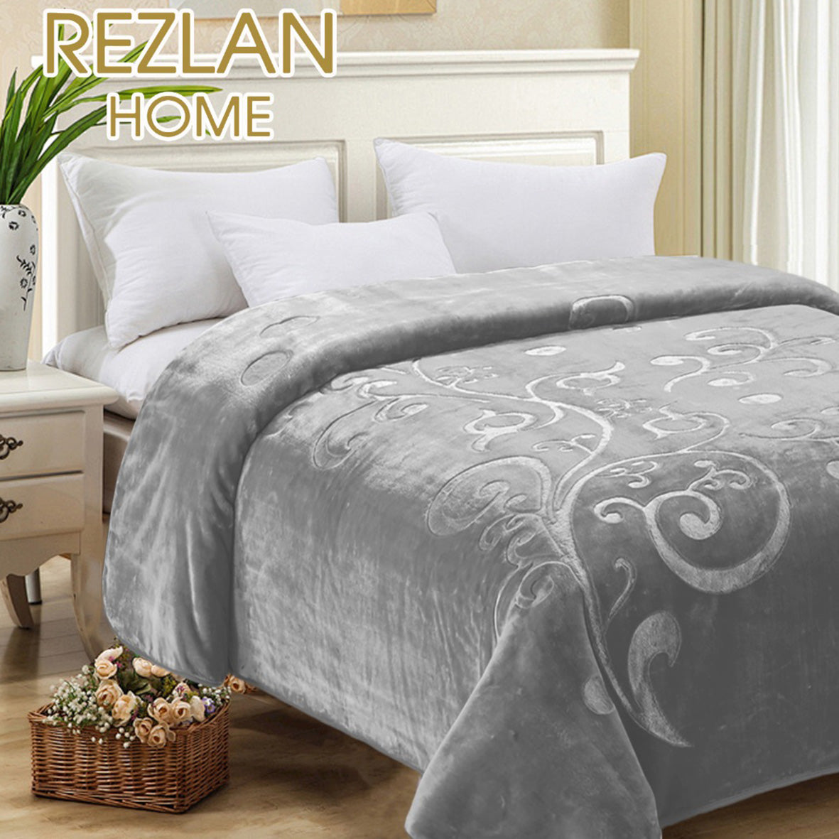 حرام شتوي موهير مجوز قطعة واحدة – Embossed Winter Blanket